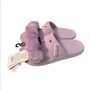 NWT 💜CLASSIC CROCS FUR SURE SANDAL